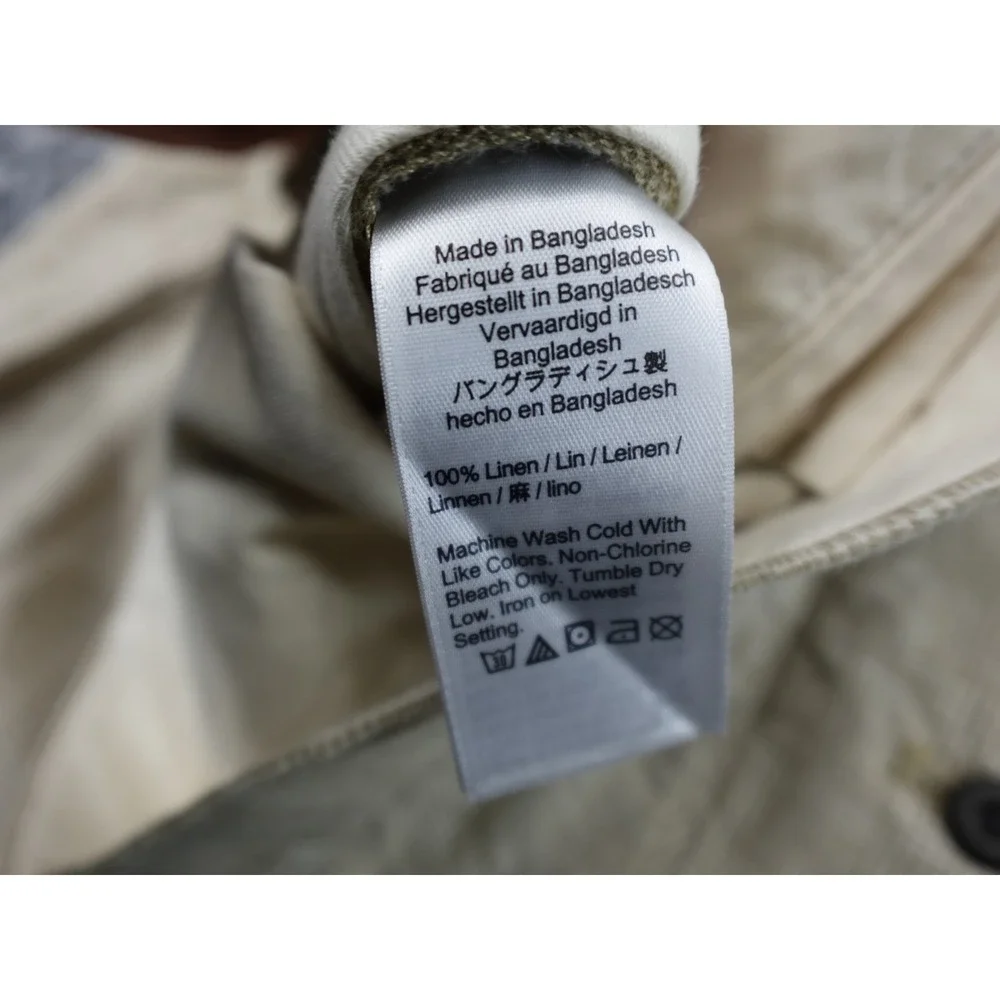 J.Crew Mens 33x32 Classic Fit Linen Trouser Beige Glen Check Plaid Pants 2024 - Picture 11 of 16